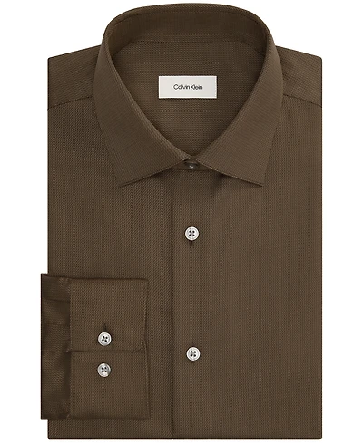 Calvin Klein Men's Slim-Fit Wrinkle-Free Stretch Cotton-Blend Dress Shirt