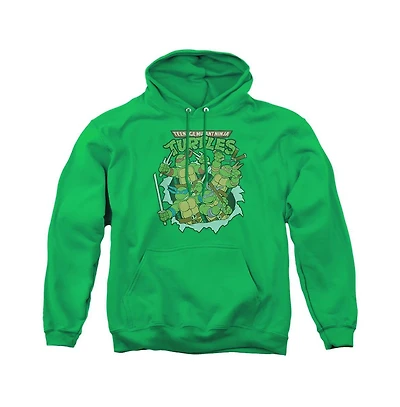Teenage Mutant Ninja Turtles Men's Retro Group Graphic Pull-Over Hoodie