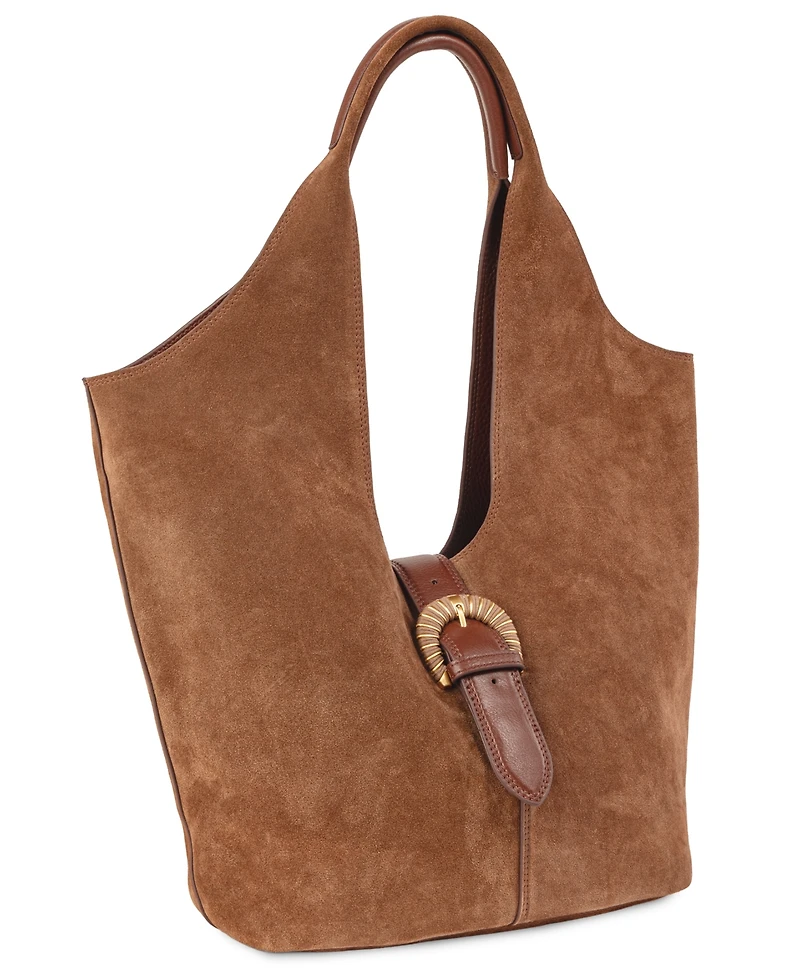 Sam Edelman Lucy Buckle Medium Double Handle Tote Handbag