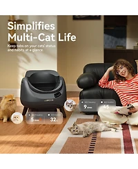 Catlink Open Top Self-Cleaning Litter Box, Multi-Cat, Anti-Pinch, Health Monitor, App Control