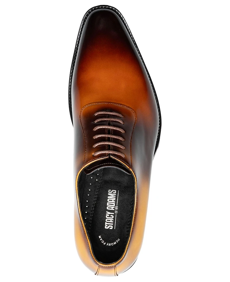 Stacy Adams Men's Shaffer Plain-Toe Memory-Foam Oxfords