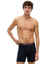 Tommy Hilfiger Men's Heritage Pique Soft Cotton-Modal Boxer Briefs, 3-Pack
