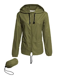 Piscifun Women's Lightweight Water-Resistant Hooded Windbreaker