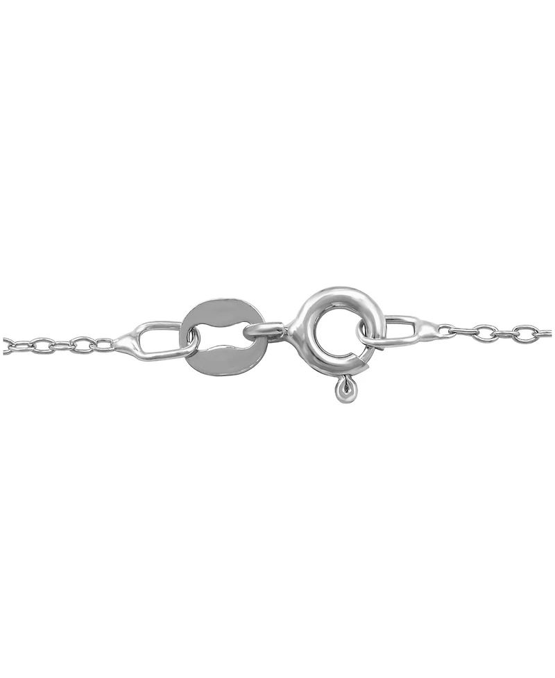 Diamond N Initial 18" Pendant Necklace (1/10 ct. t.w.) in Sterling Silver