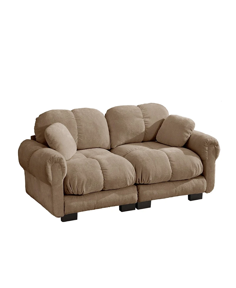 Clihome Chenille Cloud Loveseat Sofa with exquisite pillows