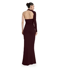 Marcella Women's Manhattan Asymmetric One-Shoulder Evening Gown