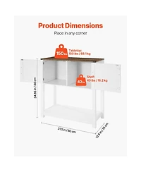 Sugift Farmhouse Coffee Bar Cabinet with 3-Tier Storage and Magnetic Doors 31.5 In Wide