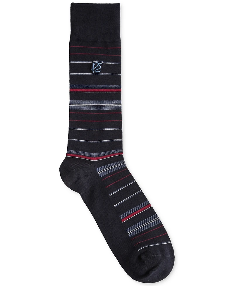 Perry Ellis Portfolio Men's Stripe Crew Socks