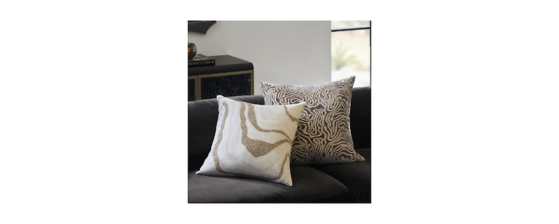 Z Gallerie Nomi Bead Embroidered Pillow