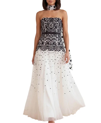 Needle & Thread Women's Romantic Lace Strapless Ball Gown