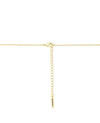 Unwritten Cubic Zirconia Gold-Plated Clover Charm Pendant Necklace