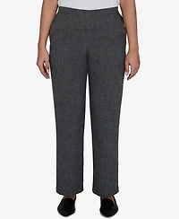 Alfred Dunner Women's Pull-On Straight-Leg Mid-Rise Pants