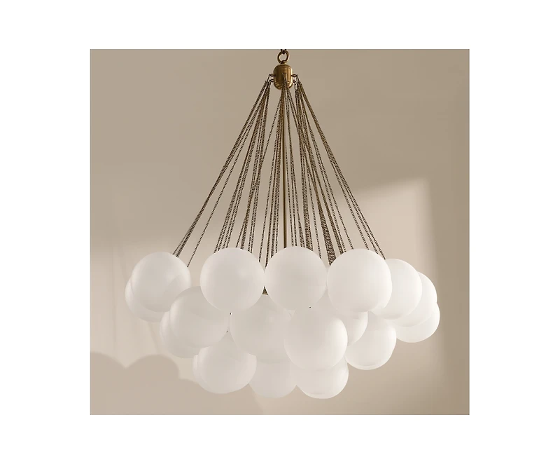 Z Gallerie Sanela Frosted Glass Globe Chandelier