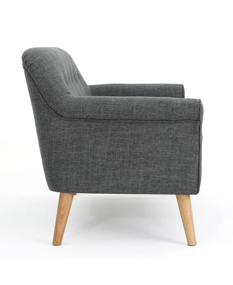 Streamdale Furniture Mid-Century Modern Upholstered Button-Tufted 2-Seater Loveseat