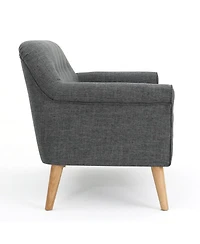 Streamdale Furniture Mid-Century Modern Upholstered Button-Tufted 2-Seater Loveseat