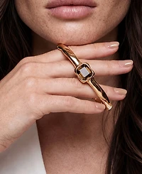 Ettika Molten Crystal Cuff Bracelet