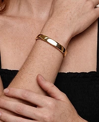 Ettika Gold-Plated Rounded Square Cuff Bracelet
