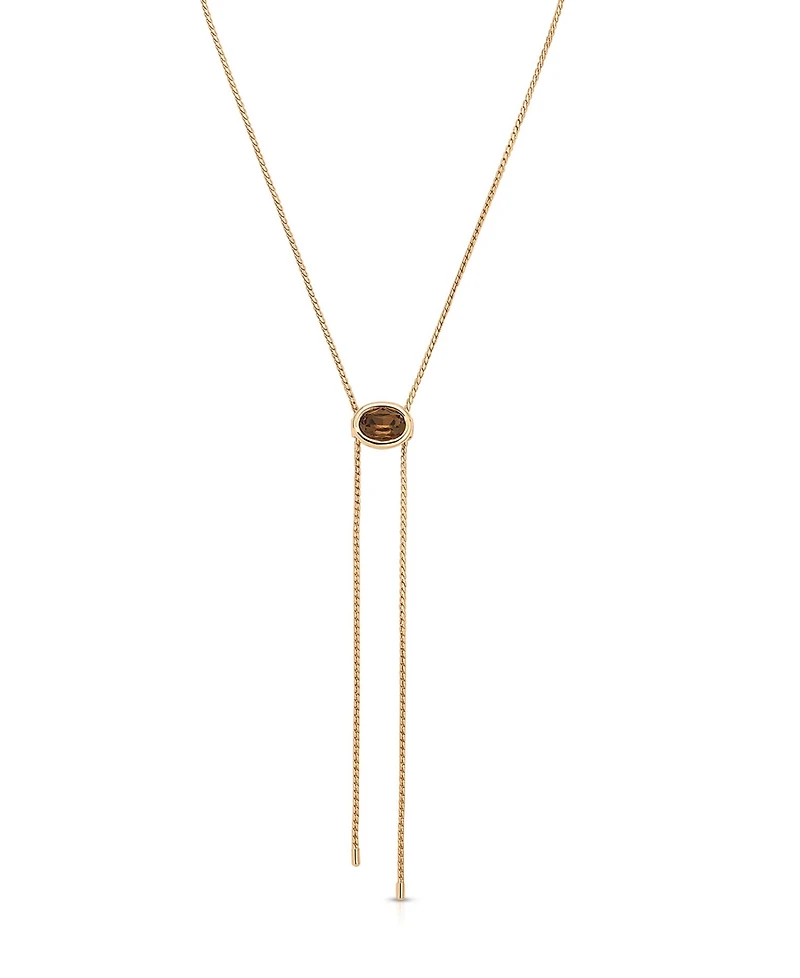 Ettika Crystal Bezel Bolo Necklace
