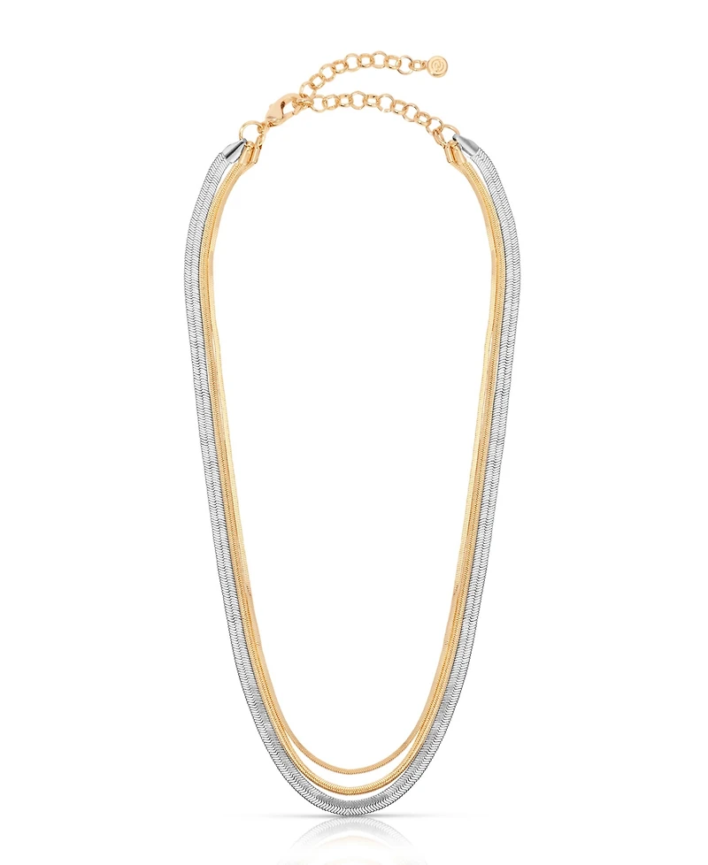 Ettika Mixed Metal Strands Necklace
