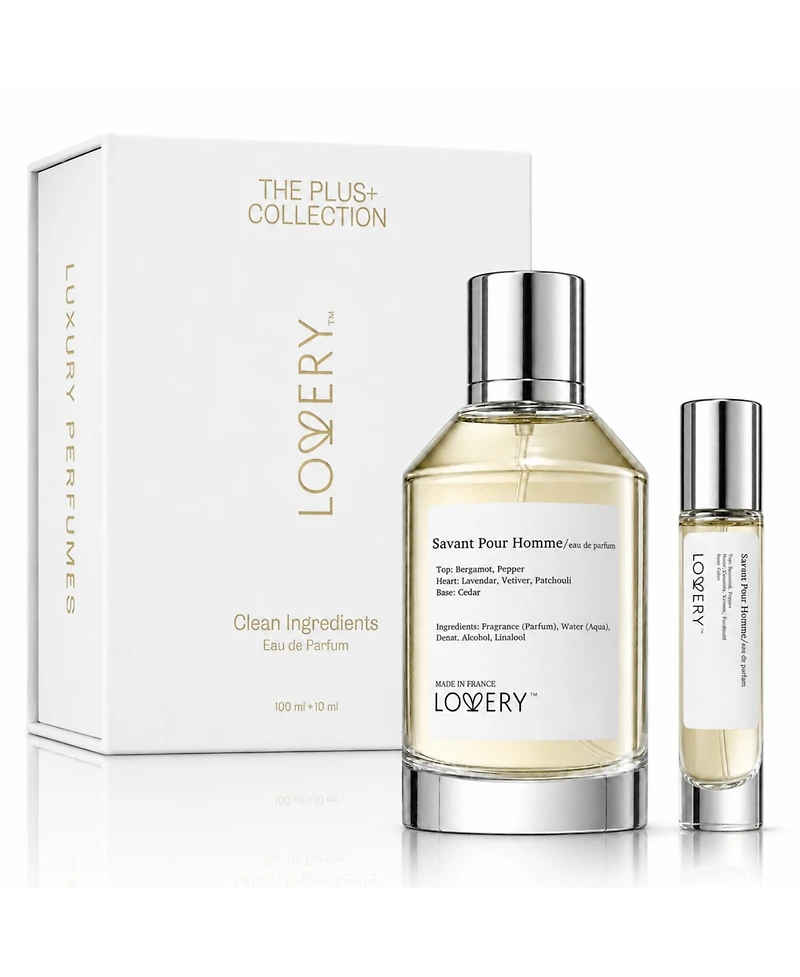 LoveryPlus Savant Pour Homme Perfume Set - 3.4fl oz Mens Fragrance Gift Set with 10ml Travel Size Mini Perfume