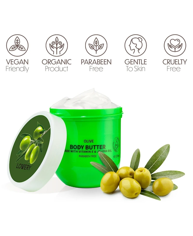 Lovery Olive Scented Whipped Body Butter, Bath and Body Care
