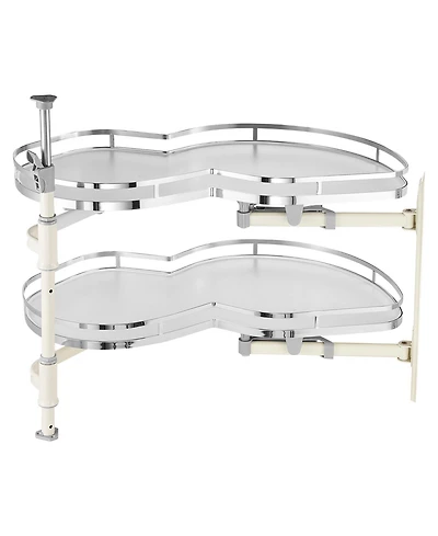 Sugift 2 Tier Swing Out Blind Corner Cabinet Organizer for 36 In Cabinets Right Opening
