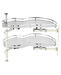 Sugift 2 Tier Swing Out Blind Corner Cabinet Organizer for 36 In Cabinets Right Opening