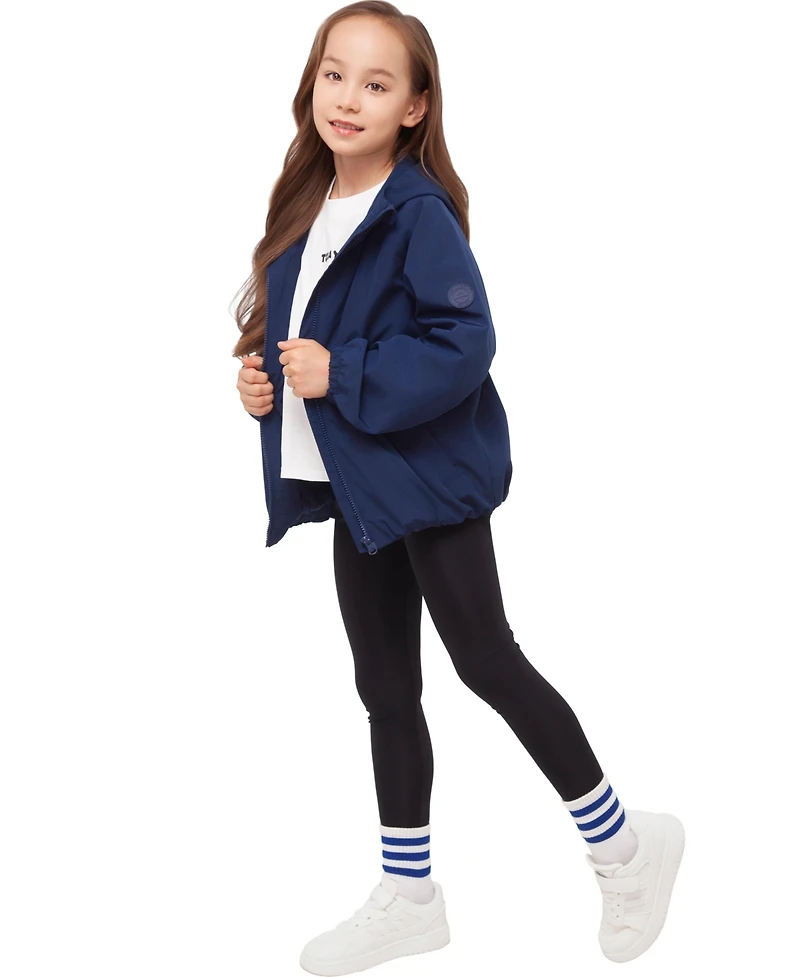 Rokka&Rolla Girls' Mia Bubble Hem Fleece Lined Hooded Jacket, 4-18