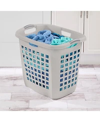 Sterilite Ultra Easy Carry Plastic Laundry Basket, 2.1 Bushel, Grey, 4 Pack