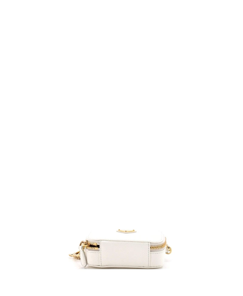 Pre-Owned Prada Mini Triangle Logo Top Handle Pouch Crossbody Bag Saffiano Leather