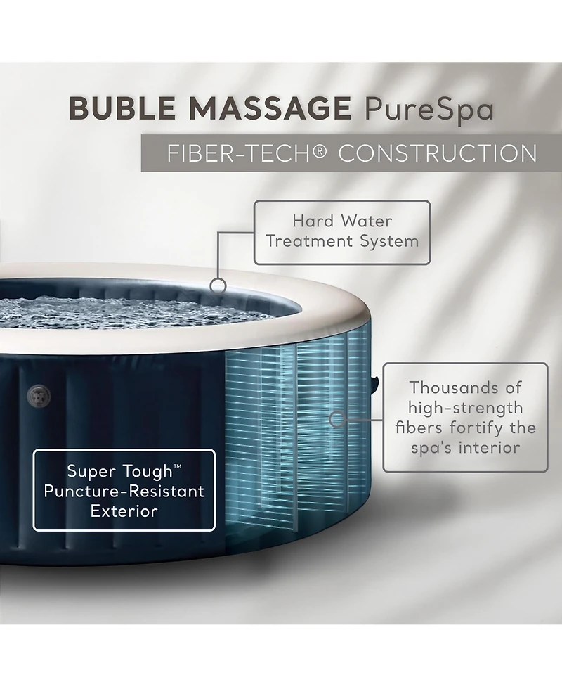 Intex PureSpa Plus Bubble Massage Spa Set with Energy Efficient Cover, 85" x 28"