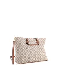 Pre-Owned Gucci Medium Convertible Soft Tote Gg Coated Canvas with Leather