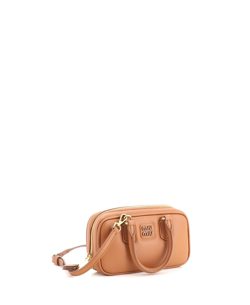 Pre-Owned Miu Miu Mini Arcadie Top Handle Bag Leather