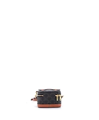 Pre-Owned Celine Mini Top Handle Convertible Vanity Case Triomphe Coated Canvas