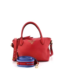 Pre-Owned Prada Mini Dual Strap Zip Tote Vitello Daino