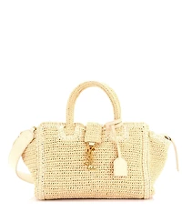 Pre-Owned Saint Laurent Baby Monogram Cabas Downtown Straw