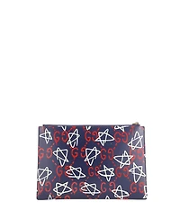 Pre-Owned Gucci Medium Zipped Pouch GucciGhost Leather