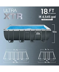 Intex 18ft x 9ft x 52in Ultra Xtr Frame Pool, Cooler (2 Pack), and Float (4 Pack)