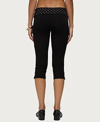 Edikted Women's Genni Polka Dot Foldover Capri Pants