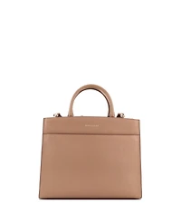 Pre-Owned Bvlgari Medium Embellished Logo Tote Bag Leather