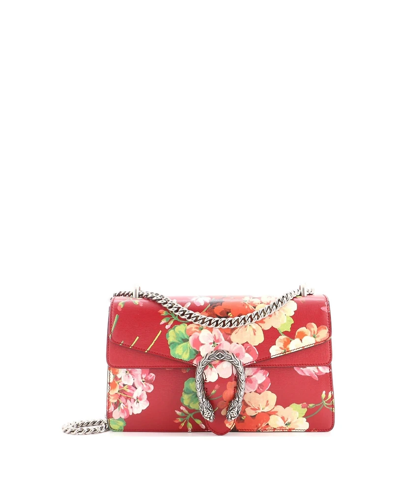 Pre-Owned Gucci Small Dionysus Bag Blooms Print Leather