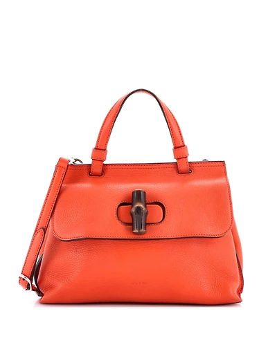 Pre-Owned Gucci Small Bamboo Daily Top Handle Bag Leather