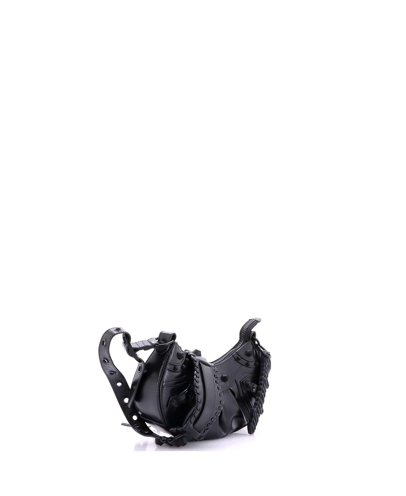 Pre-Owned Balenciaga Xs Le Cagole Giant Studs Shoulder Bag Leather