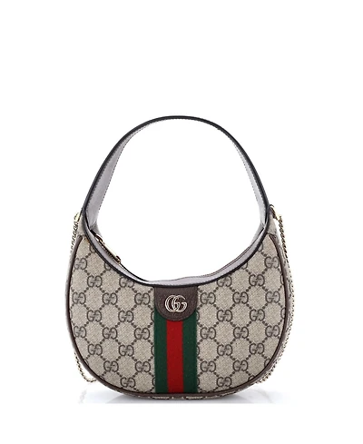 Pre-Owned Gucci Small Ophidia Hobo Gg Coated Canvas