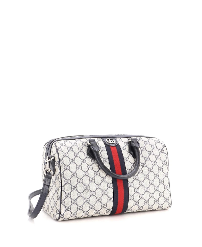 Pre-Owned Gucci Medium Ophidia Convertible Boston Bag Gg Coated Canvas