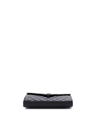 Pre-Owned Saint Laurent Medium Classic Monogram Chain Wallet Mixed Matelasse Leather