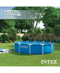 Intex 28211EP 12ft x 30in Metal Frame Above Ground Pool Set with Filter Pump