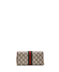 Pre-Owned Gucci Ophidia Chain Wallet Gg Coated Canvas