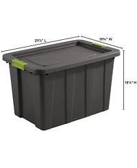 Sterilite Tuff1 Latching 30 Gallon Storage Tote Container with Lid (12 Pack)