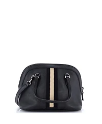 Pre-Owned Gucci Mini Web Convertible Dome Satchel Leather
